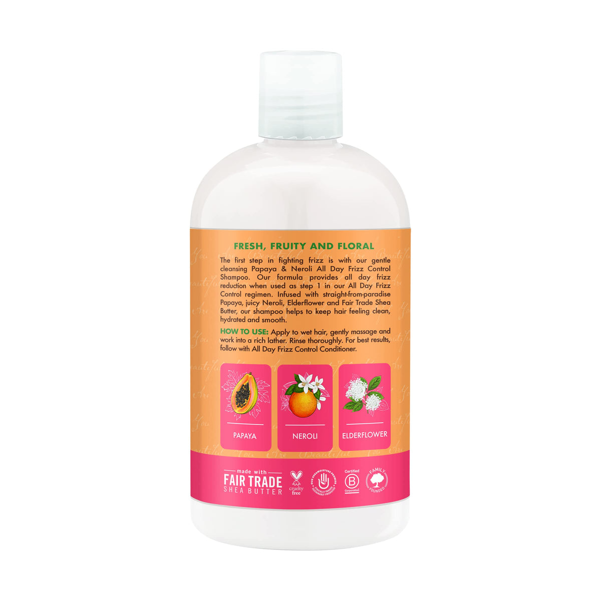 Shea Moisture, All Day Frizz Control Shampoo Papaya & Neroli, 13 Ounce Beauty & Personal Care Shea Moisture