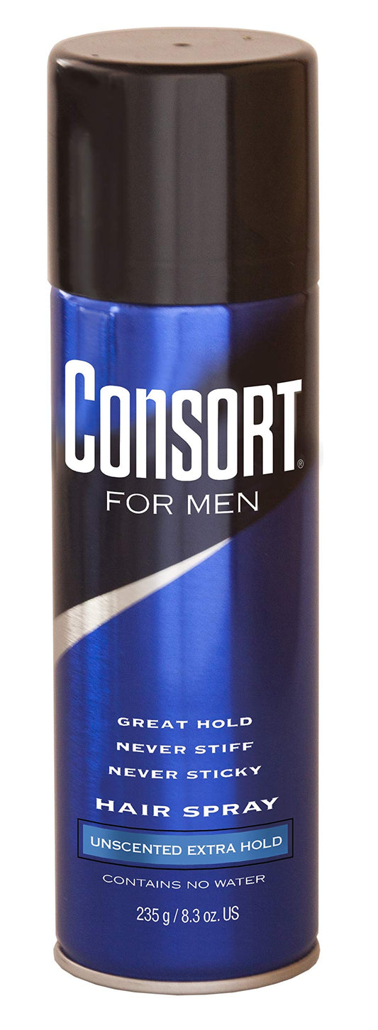 Consort For Men Hair Spray Unscented Extra Hold 8.30 oz (Pack of 2) Beauty & Personal Care Consort