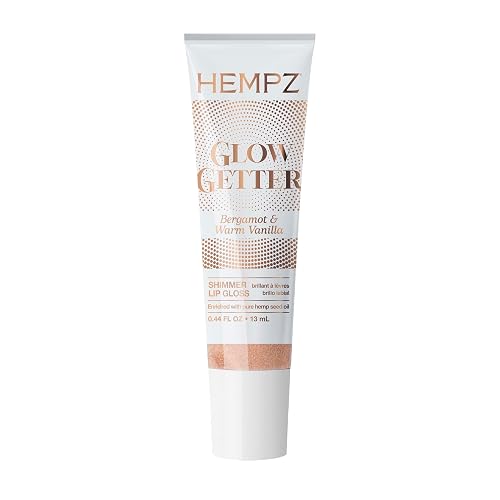 Hempz Glow Getter Lip Gloss, Hydrating Balm with Shimmer .44 oz. Beauty & Personal Care Hempz