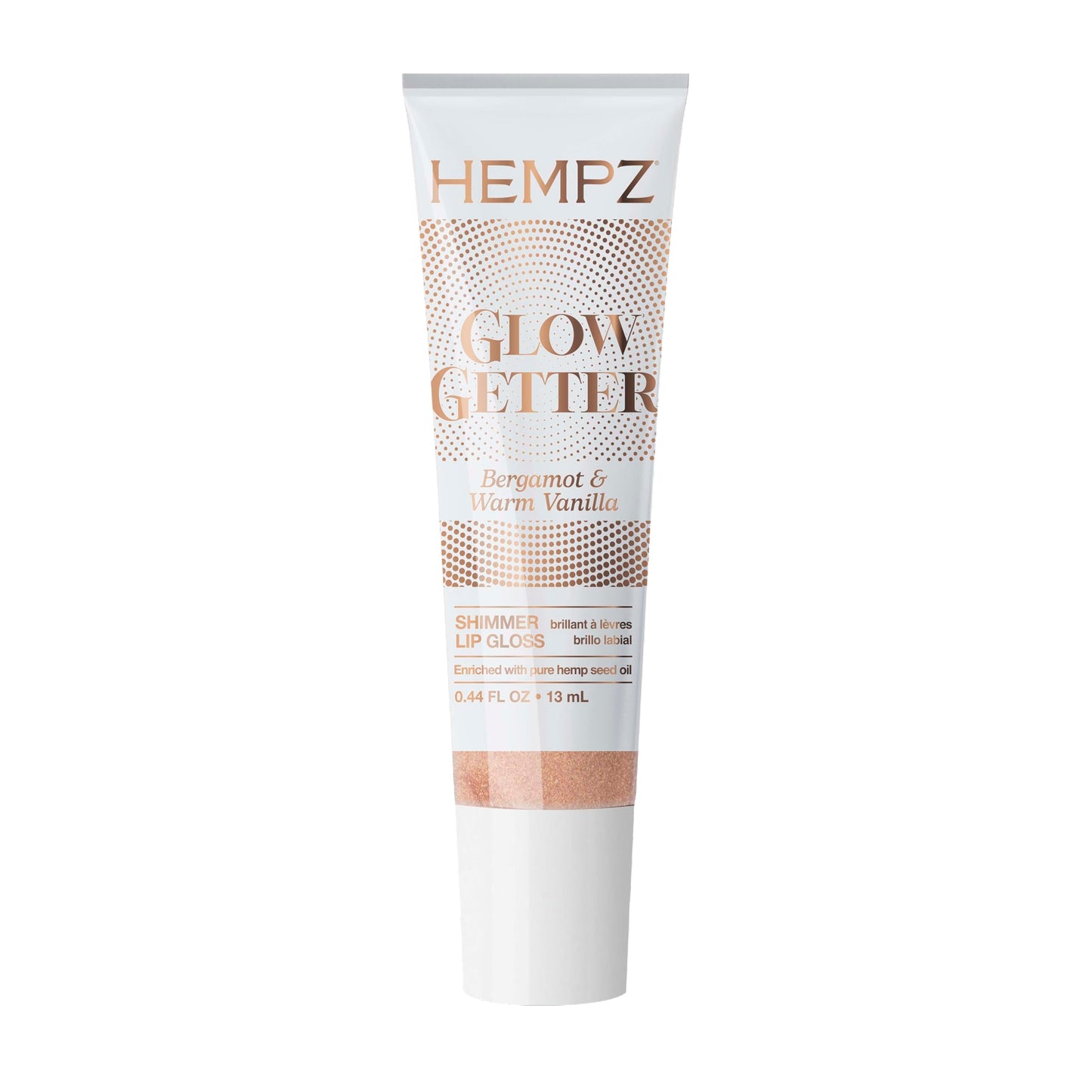 Hempz Glow Getter Lip Gloss, Hydrating Balm with Shimmer .44 oz. Beauty & Personal Care Hempz