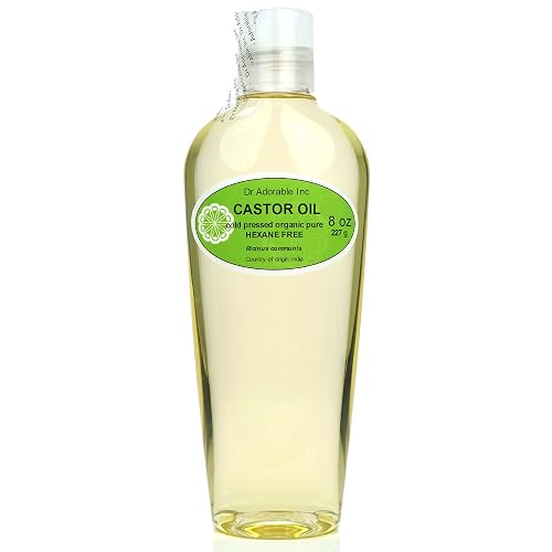 Dr Adorable - 8 oz - Premium Castor Oil - 100% Pure Natural Organic Cold Pressed Virgin Beauty & Personal Care Dr Adorable