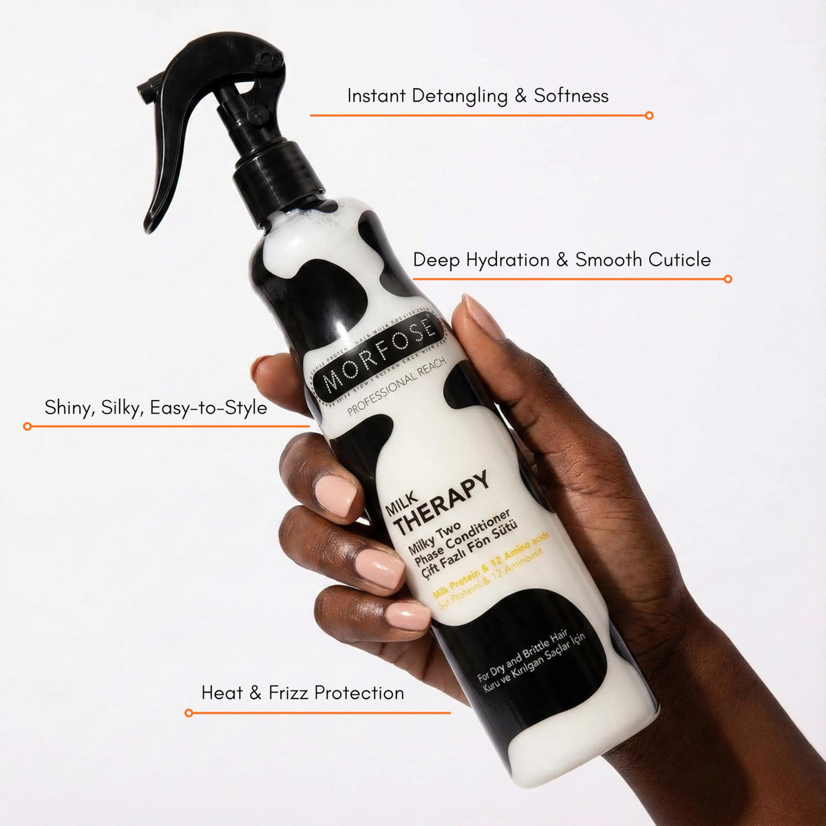 Morfose Professional Two Phase Leave-in Conditioner for Dry, Damaged, or Brittle Strands, Repairs and Protects, Damage, and Split Ends, 13.52 Fl Oz Beauty & Personal Care Morfose