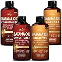 Batana Oil Shampoo & Conditioner Bundle, Aloe Vera Leaf Juice, Saw Palmetto, Caffeine, Biotin, Jojoba, Pumpkin Seed, Castor, Rosemary & Hydrolyzed Beauty & Personal Care Okaga