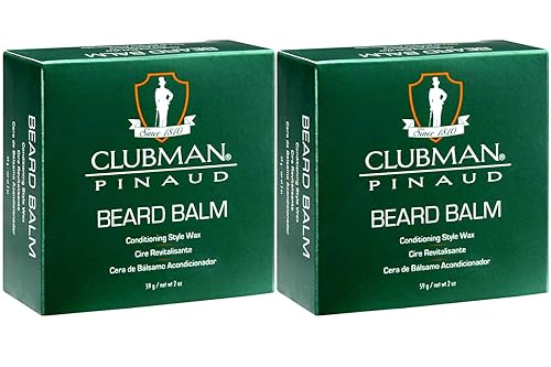 Clubman Pinaud Beard Balm - Nourishing & Conditioning Beard Balm for Men, Strong Hold, 2 oz, 2 Pack Beauty & Personal Care Clubman