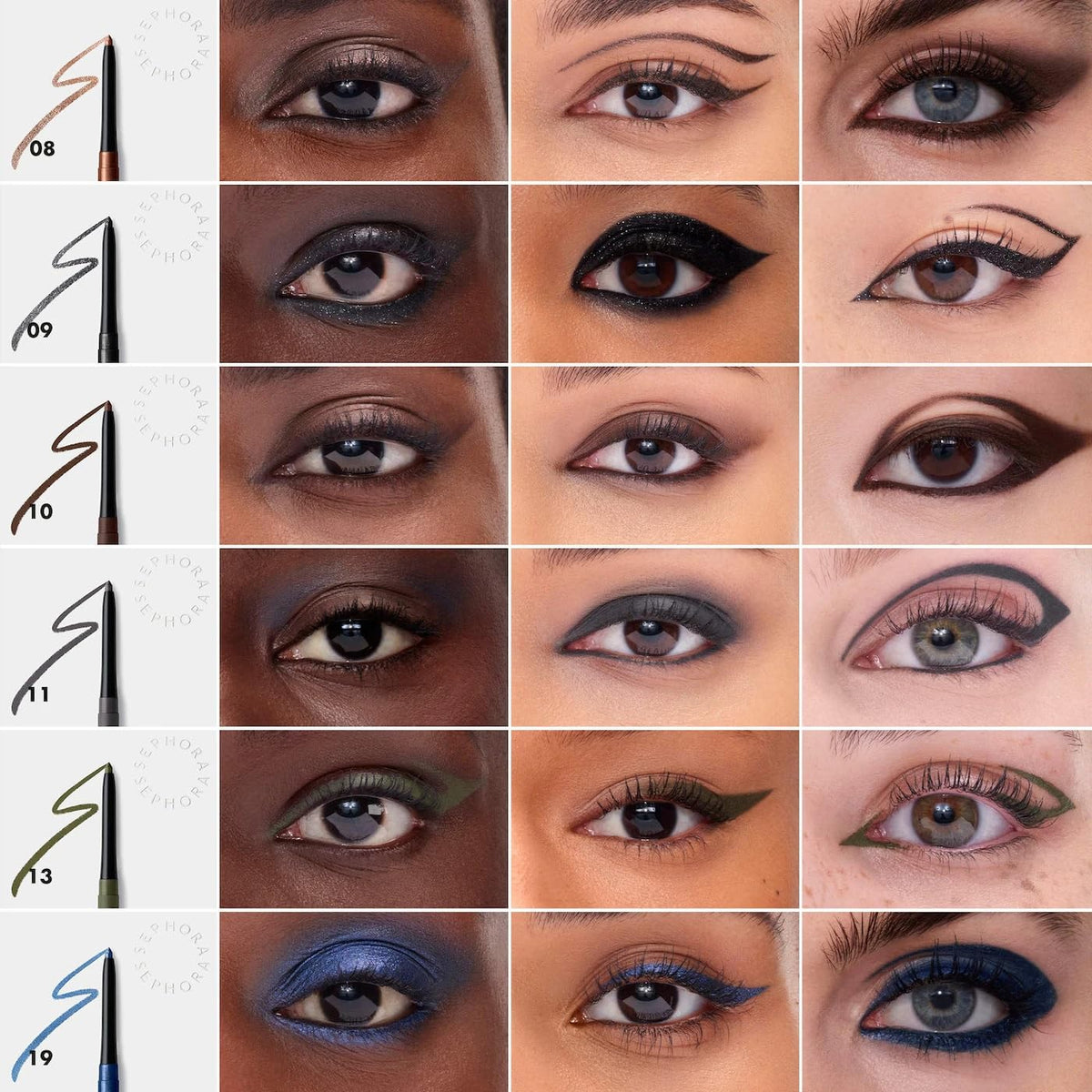 SEPHORA Collection Waterproof 12H Retractable Eyeliner - 10 Matte Brown