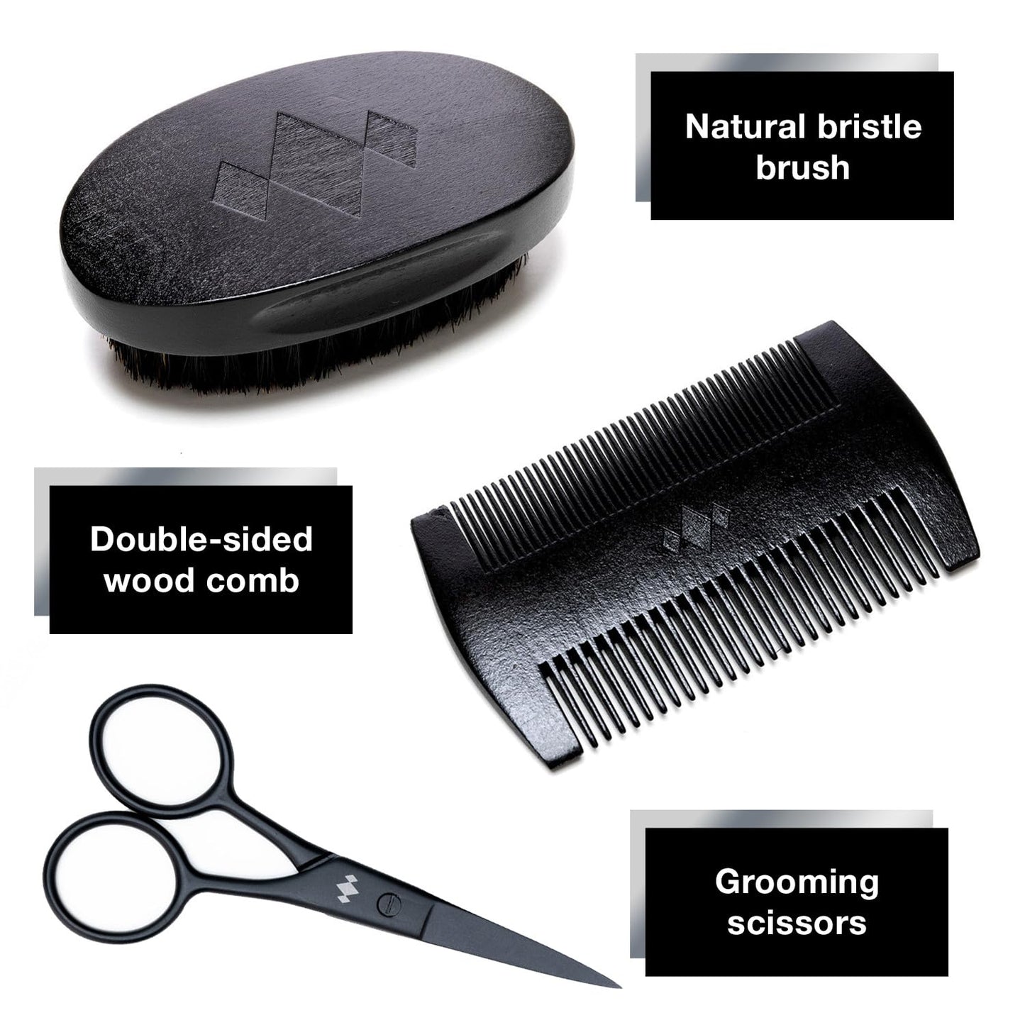 Bedroom Kandi Men’s Beard Grooming Kit - Beard Brush, Comb, Scissors & Beard Kit Travel Bag - Textured, Coarse Hair, Mustache Care & Daily Grooming Beauty and Personal Care Kandi