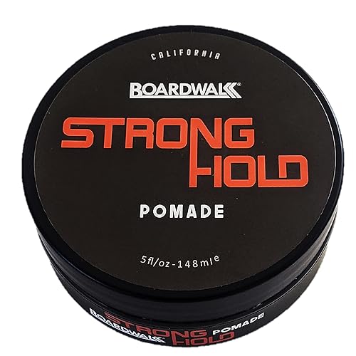 Boardwalk Pomade Strong-Hold 5oz Water Soluble Aloe Castor Oil Vitamin B-5 Anti-Dandruff Vegan for Men and Women Beauty & Personal Care Boardwalk Pomade