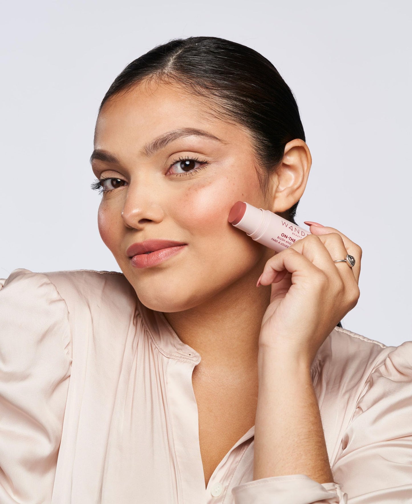 "Wander Beauty On-the-Glow Blush and Illuminator - Bare/Nude Glow - 7-in-1 Hydrating Cream Blush & Highlighting Stick - Stick Blush for Cheeks, Lip Beauty & Personal Care Wander Beauty