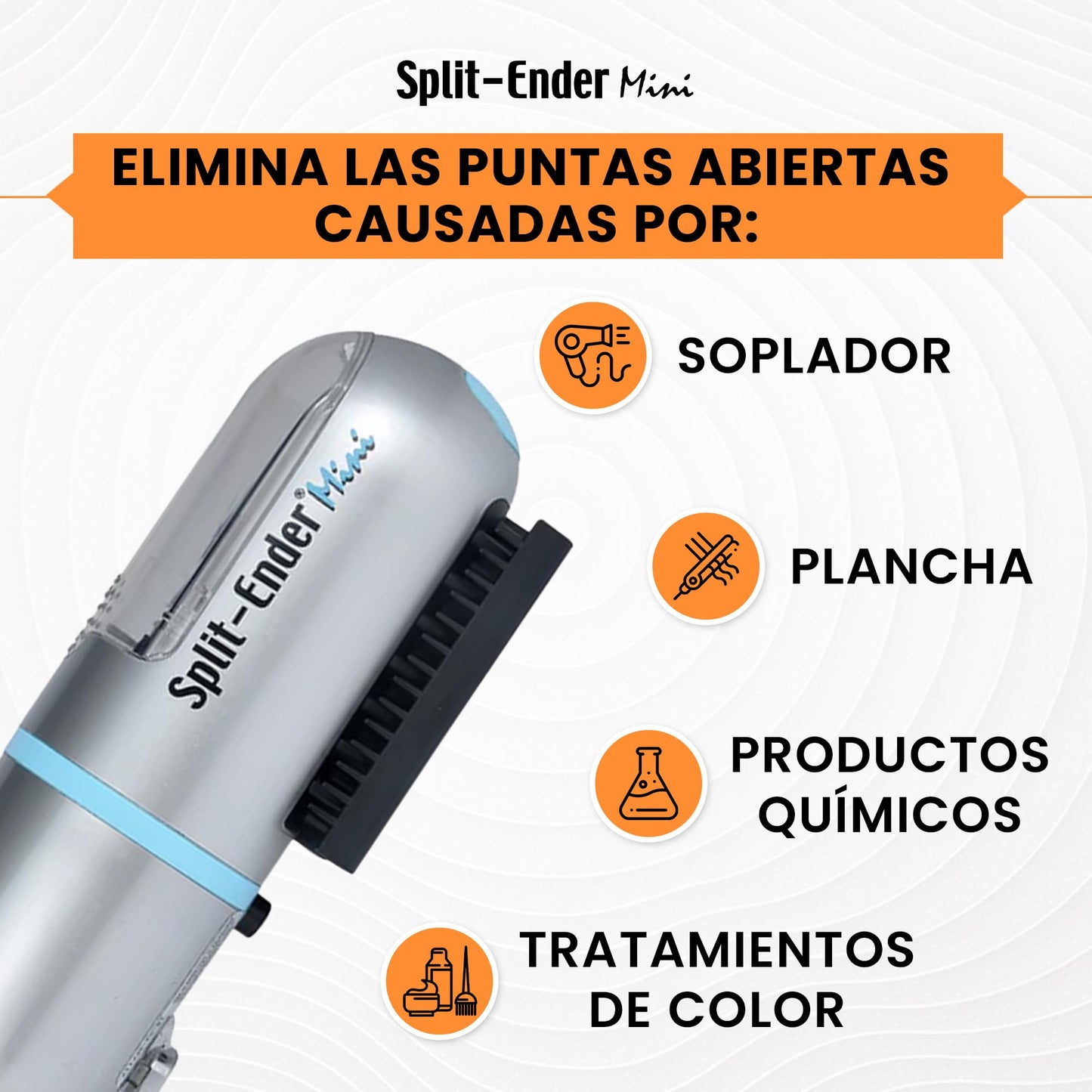 Split-Ender Mini Cordless Split End Hair Trimmer for Dry, Damaged, Brittle, or Frizzy Hair - Battery Operated Clipper for Straight and Curly Hair Beauty and Personal Care Split-Ender