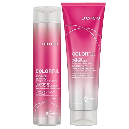 Joico Colorful Anti-Fade Shampoo and Conditioner Set Preserve Hair Color Long-Term Vibrancy For Color-Treated Hair Beauty & Personal Care Joico
