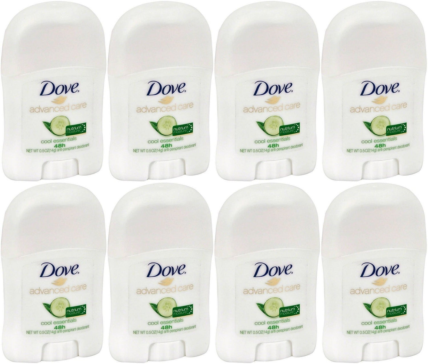 Dove Advanced Care Antiperspirant & Deodorant Stick, Cool Essentials, Travel Size 0.5 Ounce (Pack of 8) Beauty and Personal Care Dove