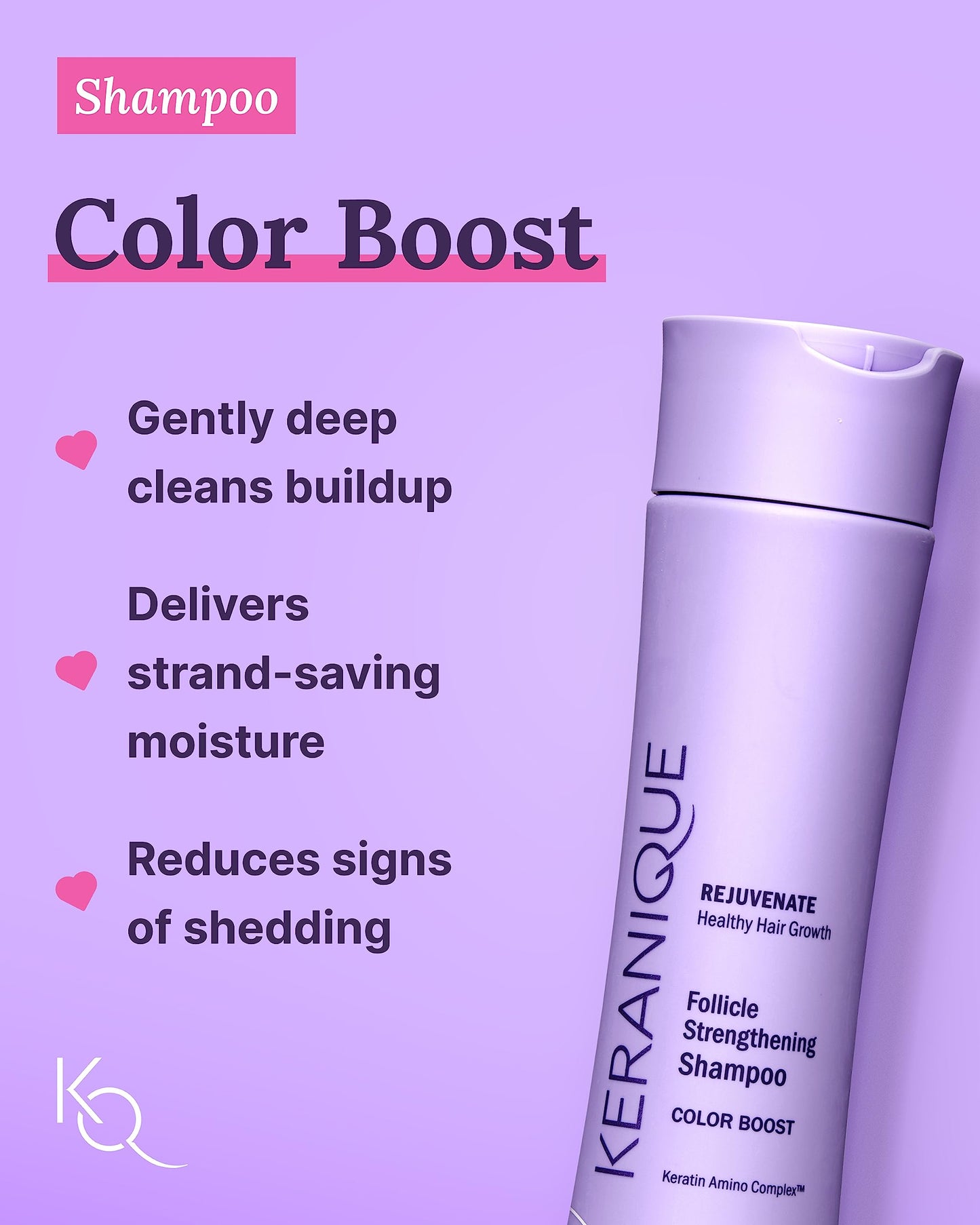 Keranique Color Treated Shampoo and Conditioner Set with Follicle Booster Hair Serum - Keratin Enriched Color Boost Set w/Shampoo, Conditioner Beauty & Personal Care Keranique