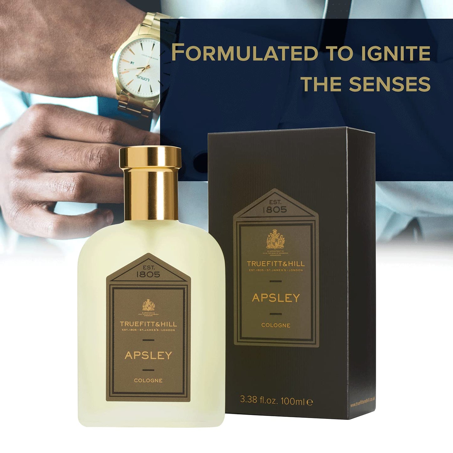 Truefitt & Hill Luxury Cologne - Apsley - Premium Long-Lasting Spice and Wood Men's Fragrance Presented in a Beautifully Etched Traditional Atomizer Beauty & Personal Care Truefitt & Hill