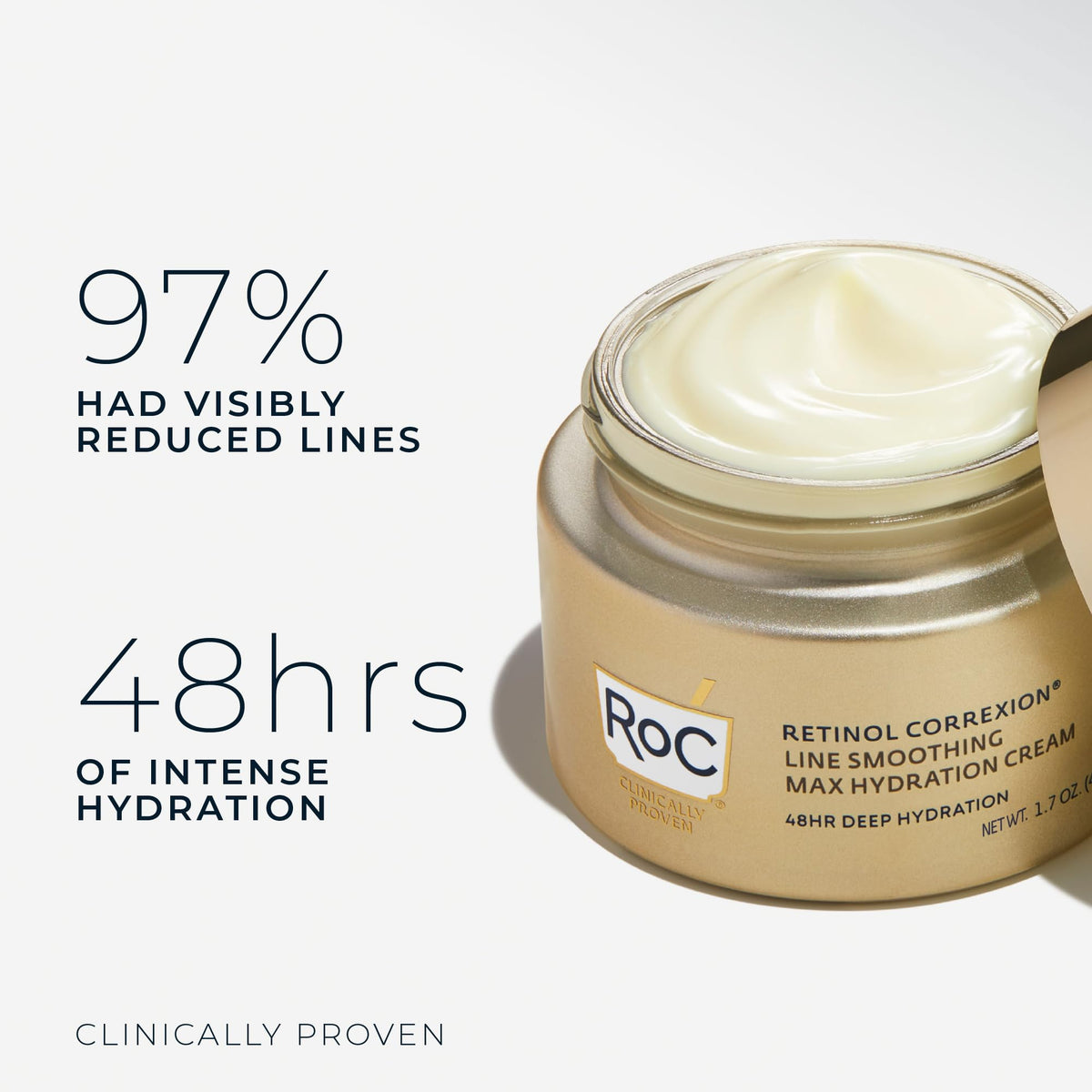 RoC Retinol Correxion Max Daily Hydration Anti-Aging Face Moisturizer with Hyaluronic Acid, Oil Free Skin Care Cream for Fine Lines, Dark Spots Beauty & Personal Care RoC