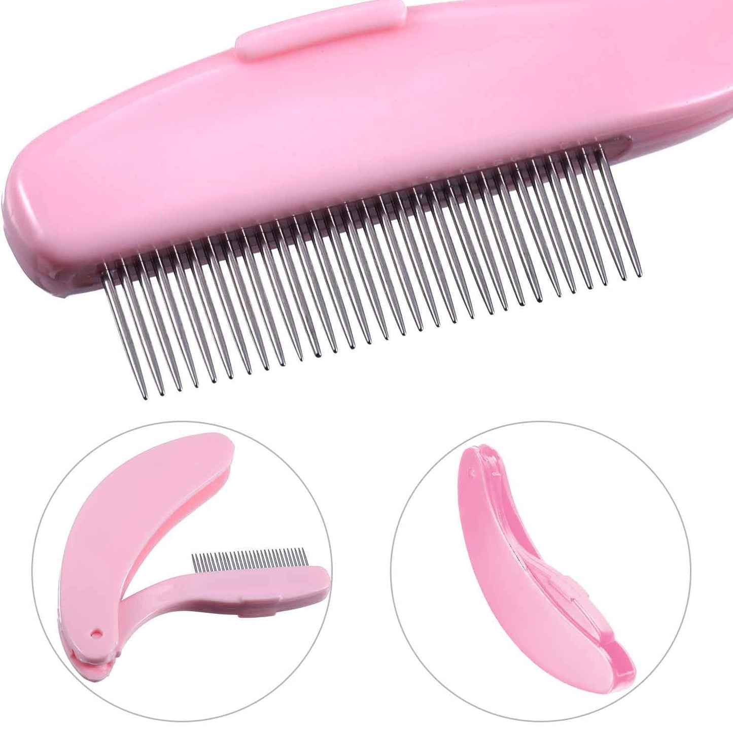 4 Packs Folding Eyelash Comb, Stainless Steel Metal Teeth Eyebrow Separator Comb Lash and Brow Makeup Applicator Brush Professional Tool for Define Beauty & Personal Care TecUnite