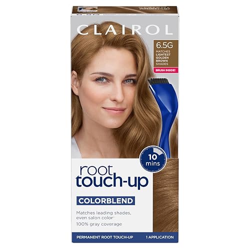 Clairol Root Touch-Up by Nice'n Easy Permanent Hair Dye, 6.5G Lightest Golden Brown Hair Color | 100% Gray Coverage | Easy Brush Application | Matches Beauty & Personal Care Clairol