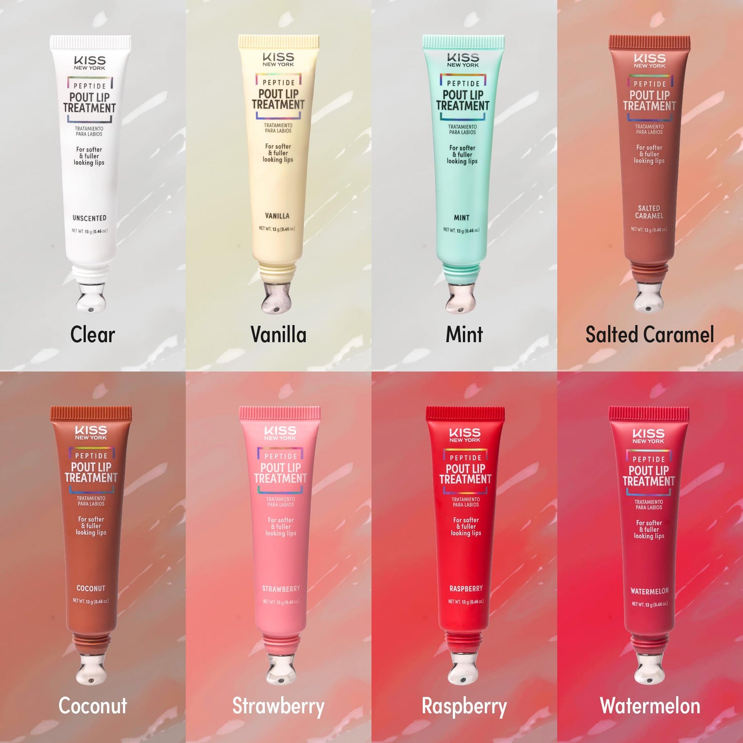 KISS NEW YORK Peptide Lip Treatment, Hydrating & Non-Sticky Plumping Balm, Shea Butter, Castor Oil & Squalane Reduces Look of Fine Lines, Softer Beauty and Personal Care Kiss