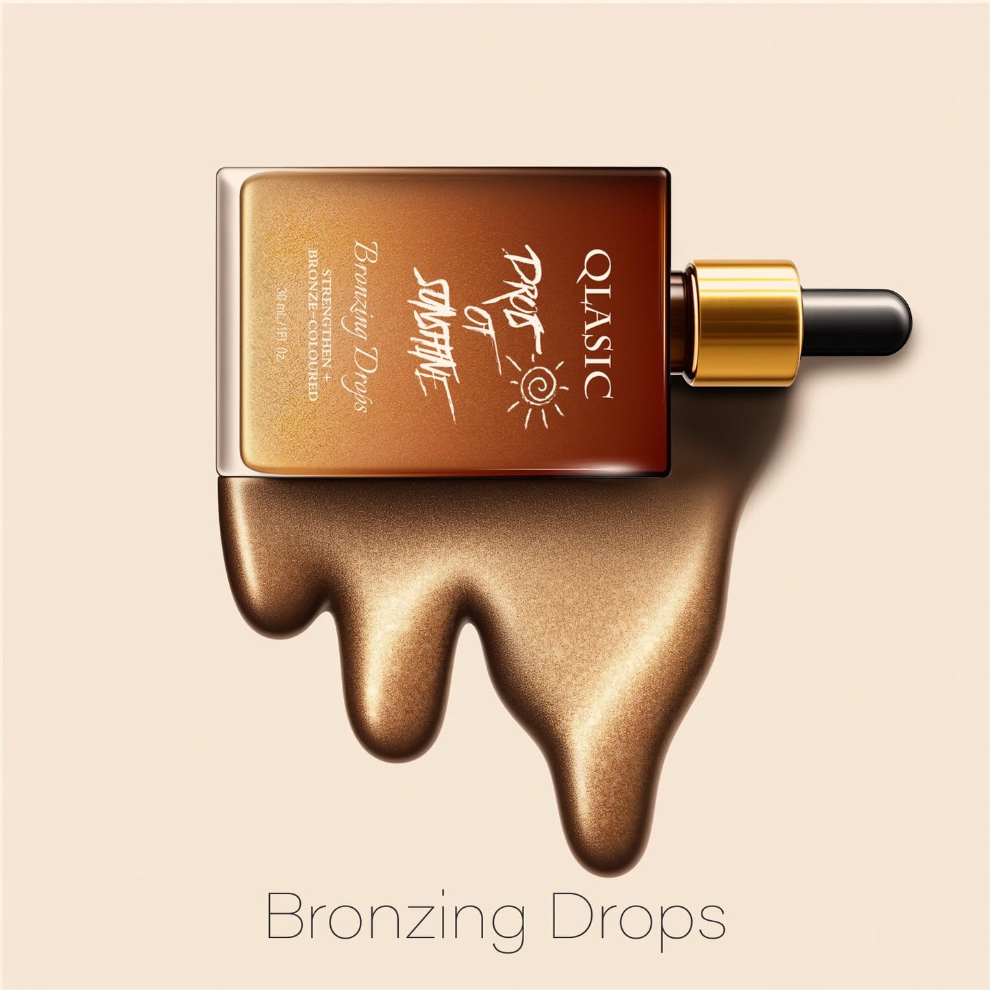 Skin Care Essence Anti-Pollution Drops - Bronzing Serum & Facial Tanning Drops,Fake Tan Peptide Serum,Liquid Bronzer Cream for Aging Skin (Bronze) Beauty & Personal Care QLASIC