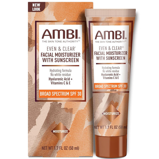 Ambi Even & Clear Facial Moisturizer with Sunscreen SPF 30, 1.7 Ounce Beauty & Personal Care Ambi