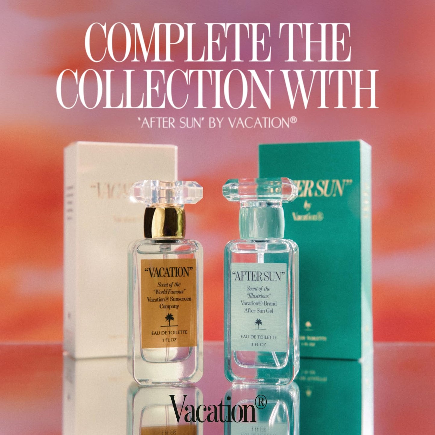 VACATION Sunscreen Eau de Toilette, Beach Coconut Perfume for Women & Men, Scent of Sunscreen & Summer, Travel Size, 1 Fl. Oz. Beauty & Personal Care VACATION