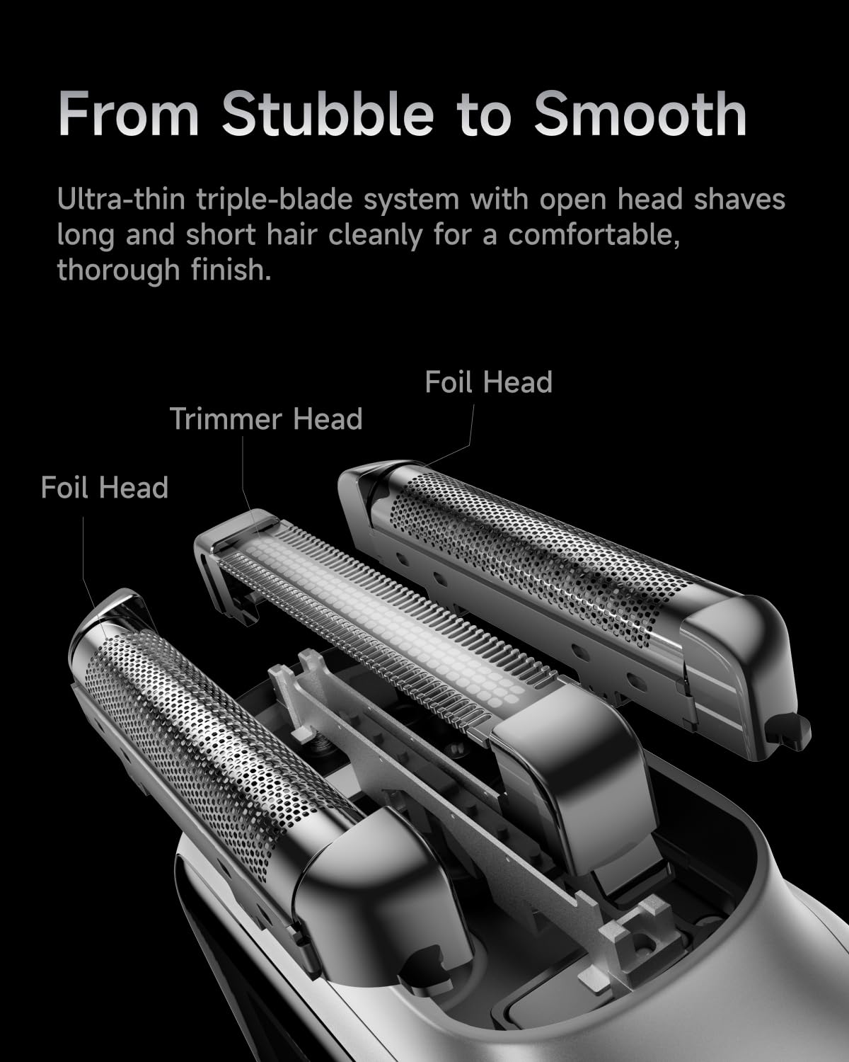 Laifen P3 Pro 3-Blade Electric Shaver, Dual Linear High-Speed Motors 12,000 Cuts/Min, 100-Min Runtime, IPX7 Waterproof, Rechargeable Electric Razor Beauty and Personal Care Laifen
