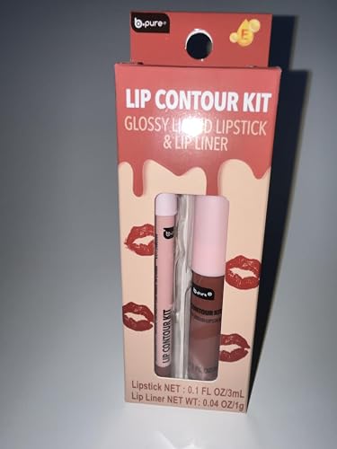 b.pure® Lip Contour Kit, Glossy Liquid Lipstick and Lip Liner, Terracotta Rose, 0.1 FL OZ Lipstick, 0.04 OZ Liner Beauty & Personal Care b.pure
