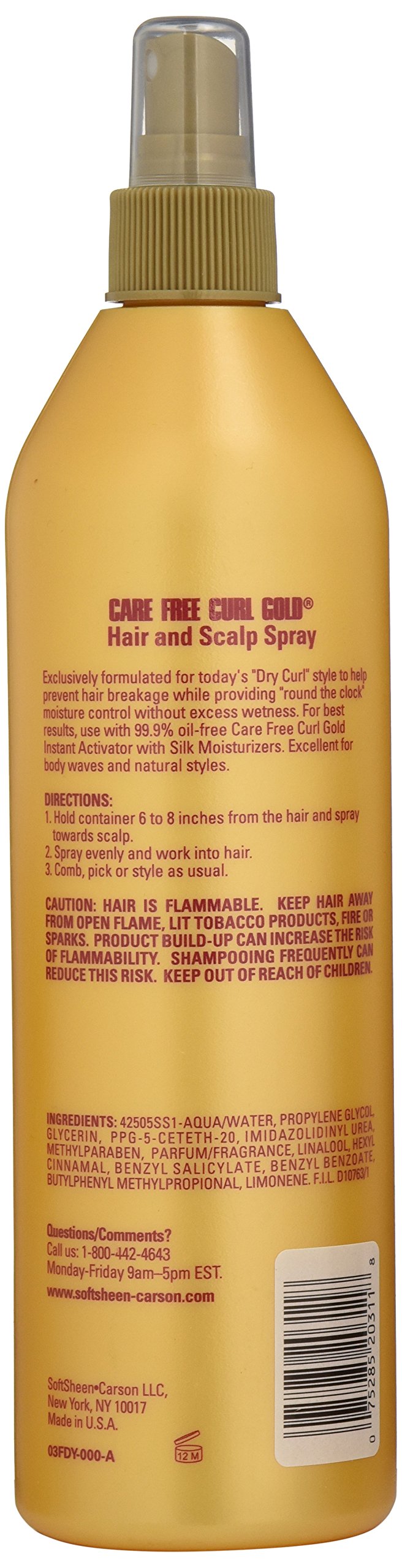Softsheen-Carson Care Free Curl Gold Hair and Scalp Spray, 16 Fl oz Beauty & Personal Care SoftSheen