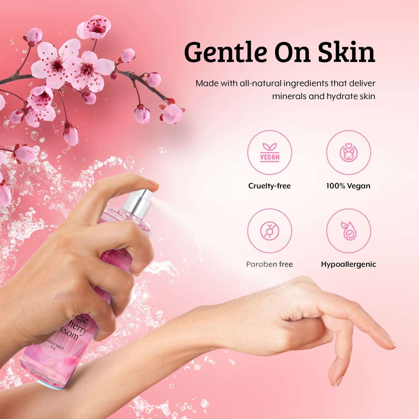 Freida and Joe Cherry Blossom Body Mist: A Luxurious 8 oz Gift for Her, Exquisite Floral Scent, Ideal Stocking Stuffer Fine Women Body Spray for Mom Beauty & Personal Care Freida and Joe
