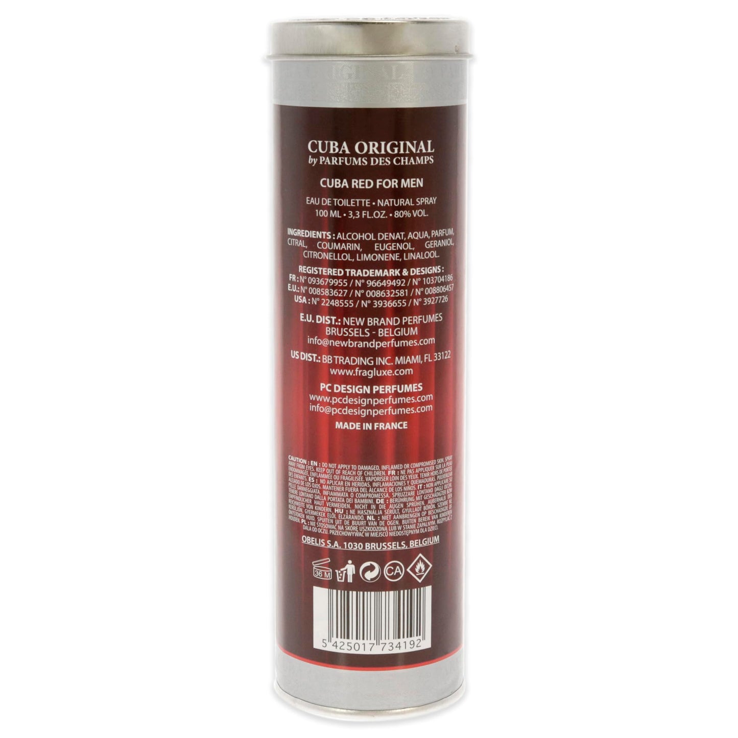 Cuba Red By Cuba For Men Edt Spray, 3.3 Fl Oz Beauty & Personal Care Cuba