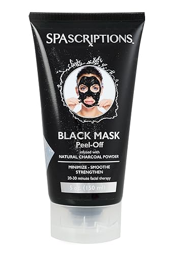 SpaScriptions 5 oz 150 ml Black Mask, Blackhead Remover Mask, Blackhead Peel Off Face Mask, Charcoal Face Mask, Blackhead Mask, Deep Beauty & Personal Care SpaScriptions