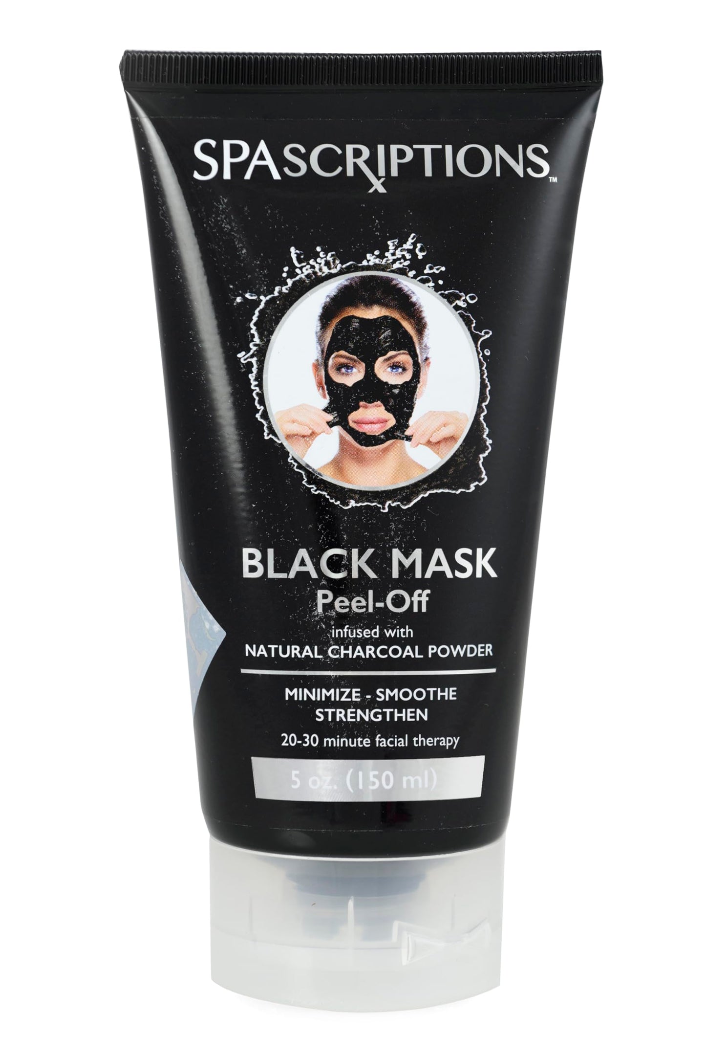 SpaScriptions 5 oz 150 ml Black Mask, Blackhead Remover Mask, Blackhead Peel Off Face Mask, Charcoal Face Mask, Blackhead Mask, Deep Beauty & Personal Care SpaScriptions