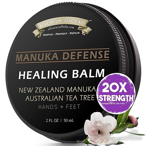 BALM OF GILEAD Tea Tree Balm - 2 fl oz Foot Cream with Tea Tree and Manuka Oil - Intensive Moisture for Itchy Feet, Eczema, Rashes & Dry Skin - Pure Beauty & Personal Care BALM OF GILEAD