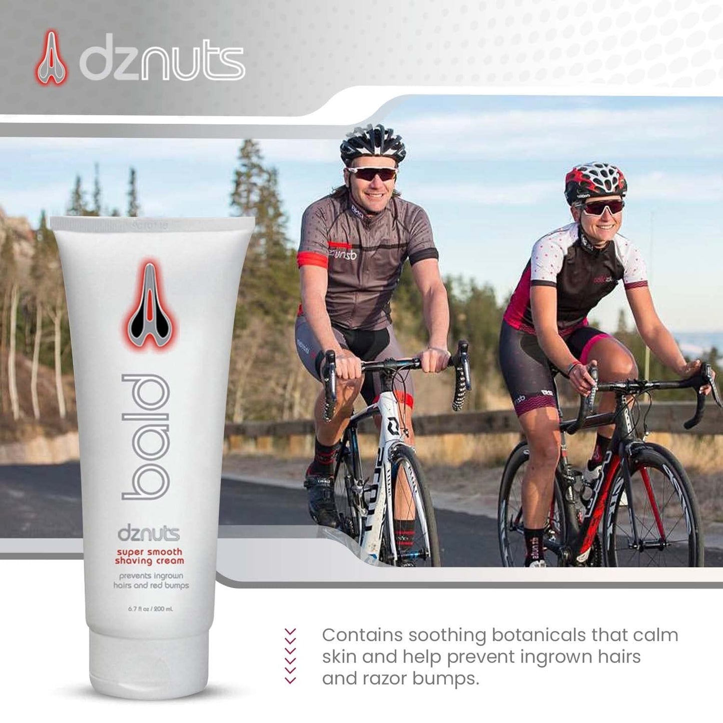 dznuts - Bald Super Smooth Shaving Cream - Prevents Razor Burns, Ingrown Hairs, Cooled and Moisturized Skin - 6.7 fl. oz, 2 Pack Beauty and Personal Care dznuts