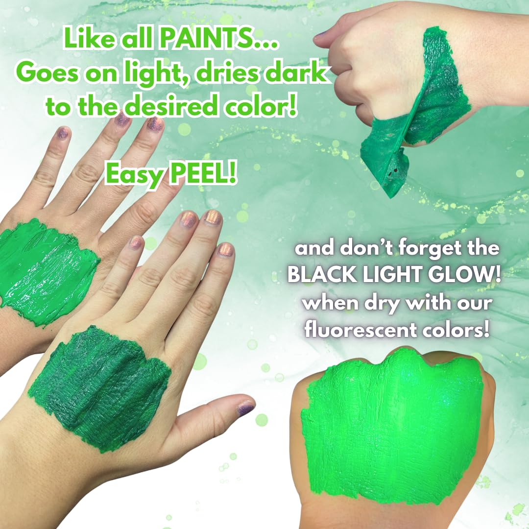Liquid Latex Fashions- Ammonia Free Natural Face paint for Kids and Adults, Ideal for Art, School Plays, Cosplays and Concerts, Fluorescent Green- 16 Beauty & Personal Care Liquid Latex Fashions