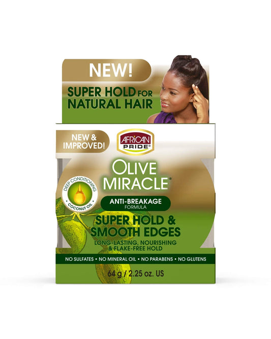 African Pride Olive Miracle Silky Smooth Edges 2.25 Ounce (66ml) (6 Pack) Beauty & Personal Care African Pride