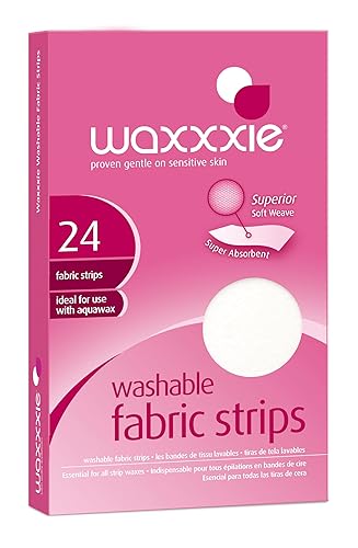 Waxxxie Washable Fabric Wax Strips 24pk for use with Wax Cartridge and Strip Wax for an Unbeatable at Home Salon Experience Beauty & Personal Care Waxxxie