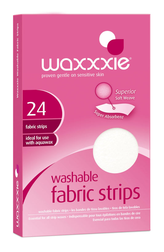 Waxxxie Washable Fabric Wax Strips 24pk for use with Wax Cartridge and Strip Wax for an Unbeatable at Home Salon Experience Beauty & Personal Care Waxxxie