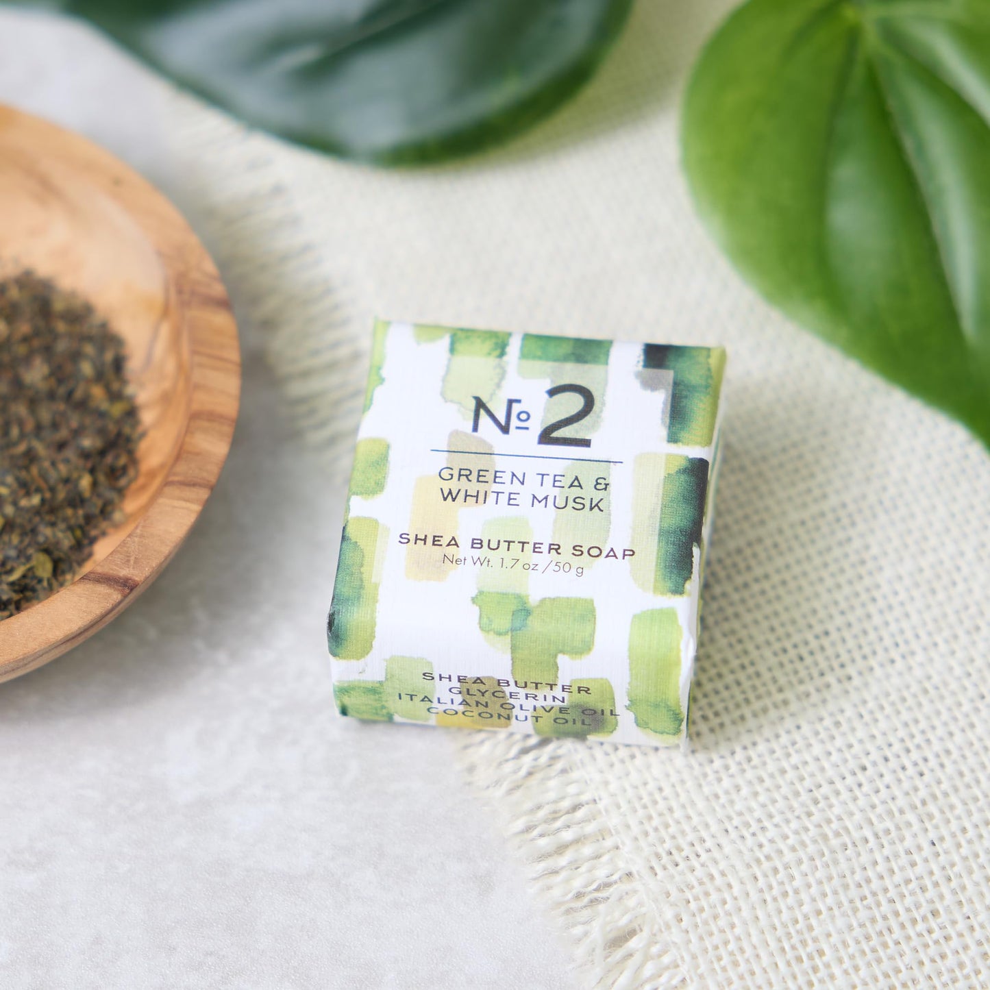 Via Mercato Travel Sized Italian Soap Bar (50g) - No. 2 Green Tea and White Musk Beauty & Personal Care Via Mercato