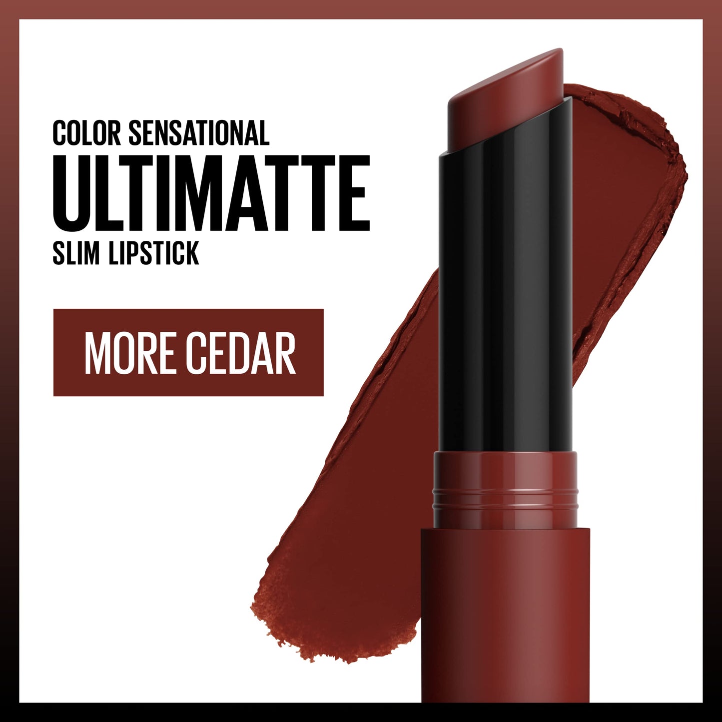 Maybelline Color Sensational Ultimatte Matte Lipstick, Non-Drying, Intense Color Pigment, More Cedar, Deep Rust Brown, 1 Count Beauty & Personal Care MAYBELLINE