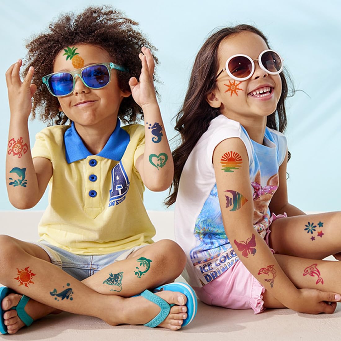 CHARLENT Glitter Temporary Tattoos for Aloha Party Decoration Beauty and Personal Care CHARLENT