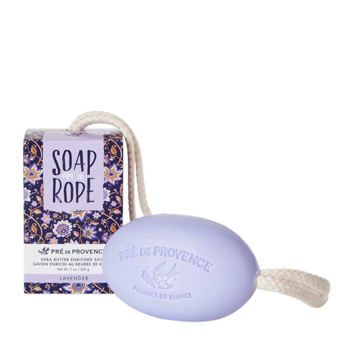 Pre de Provence Soap on a Rope Shea Butter Enriched French Bar Soap, 200g, Lavender Beauty & Personal Care Pre de Provence