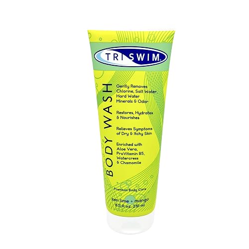 TRISWIM Chlorine Removal Body Wash 8.5 Fl Oz | Removes Chlorine, Bromine, Hard Water Minerals & Saltwater | Hydrates & Restores Skin | Moisturizing Beauty & Personal Care TRISWIM