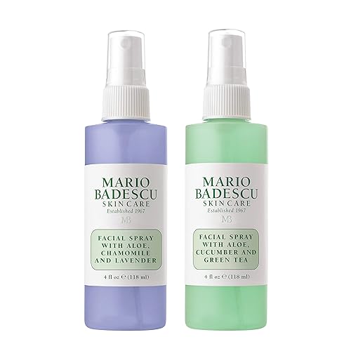 Mario Badescu Facial Spray 2 Piece Set, Includes Aloe, Chamomile & Lavender Face Mist PLUS Aloe, Cucumber, Green Tea Face Mist for All Skin Types Beauty & Personal Care Mario Badescu