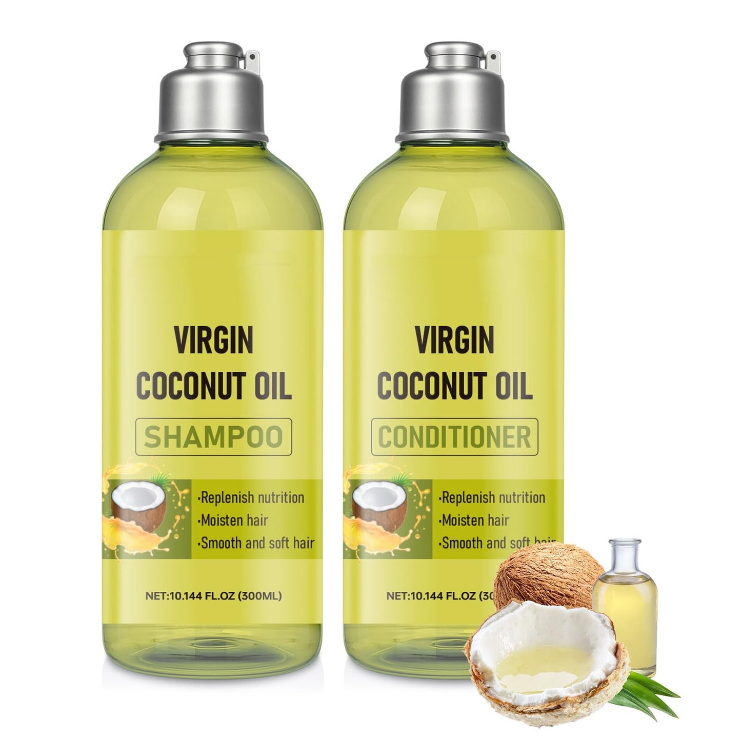 Coconut Oil Shampoo and Conditioner Set, Deep-Moisturize, Nourish, Balance Moisture and add Shine,Strengthening Hair Care & Hydrating, Damage Control Beauty & Personal Care TUOSHITONG
