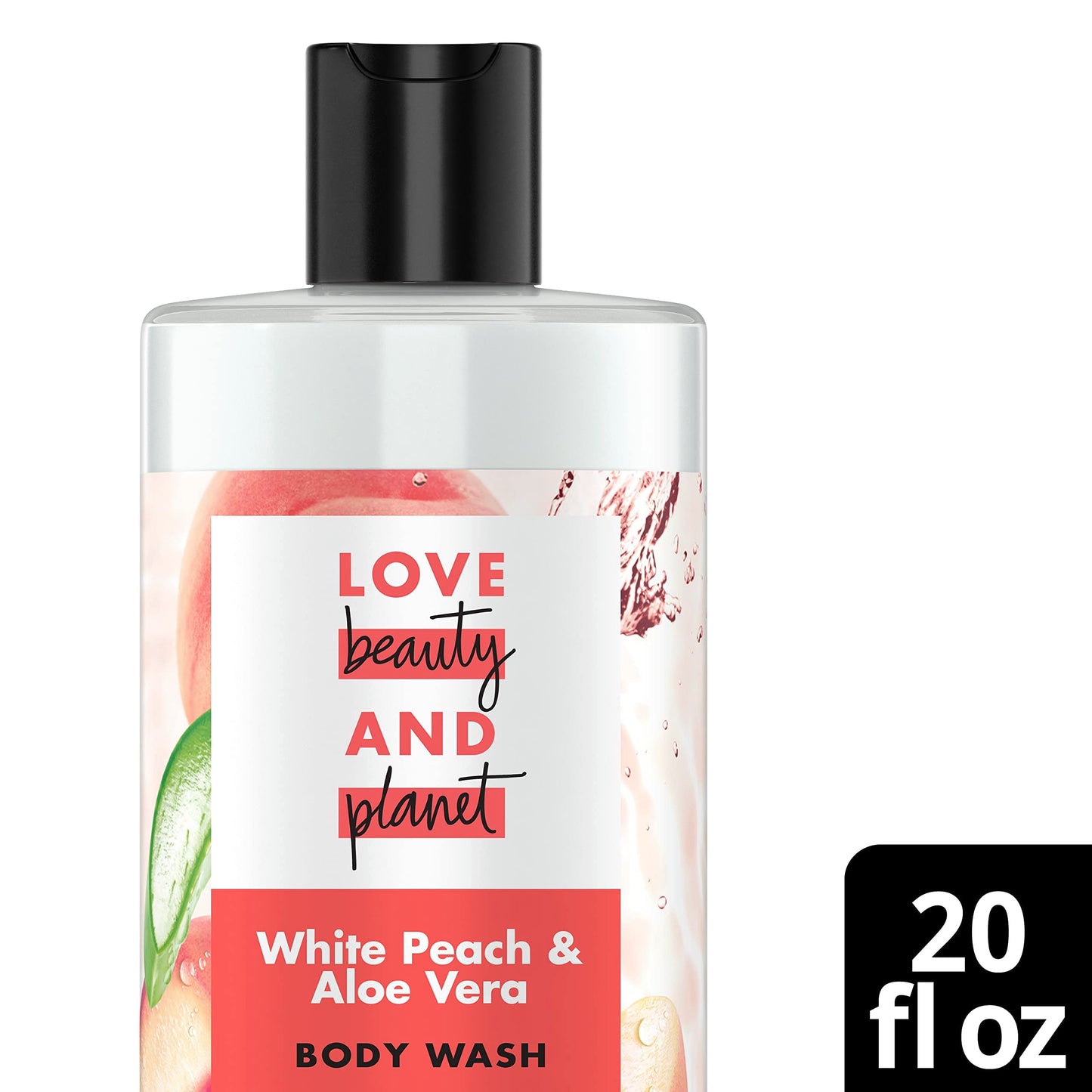 Love Beauty and Planet Plant-Based Body Wash Smooth & Renew White Peach & Aloe Vera No Sulfate Cleansers, Cruelty Free, 92% Naturally Derived 20 oz Beauty & Personal Care Love Beauty And Planet