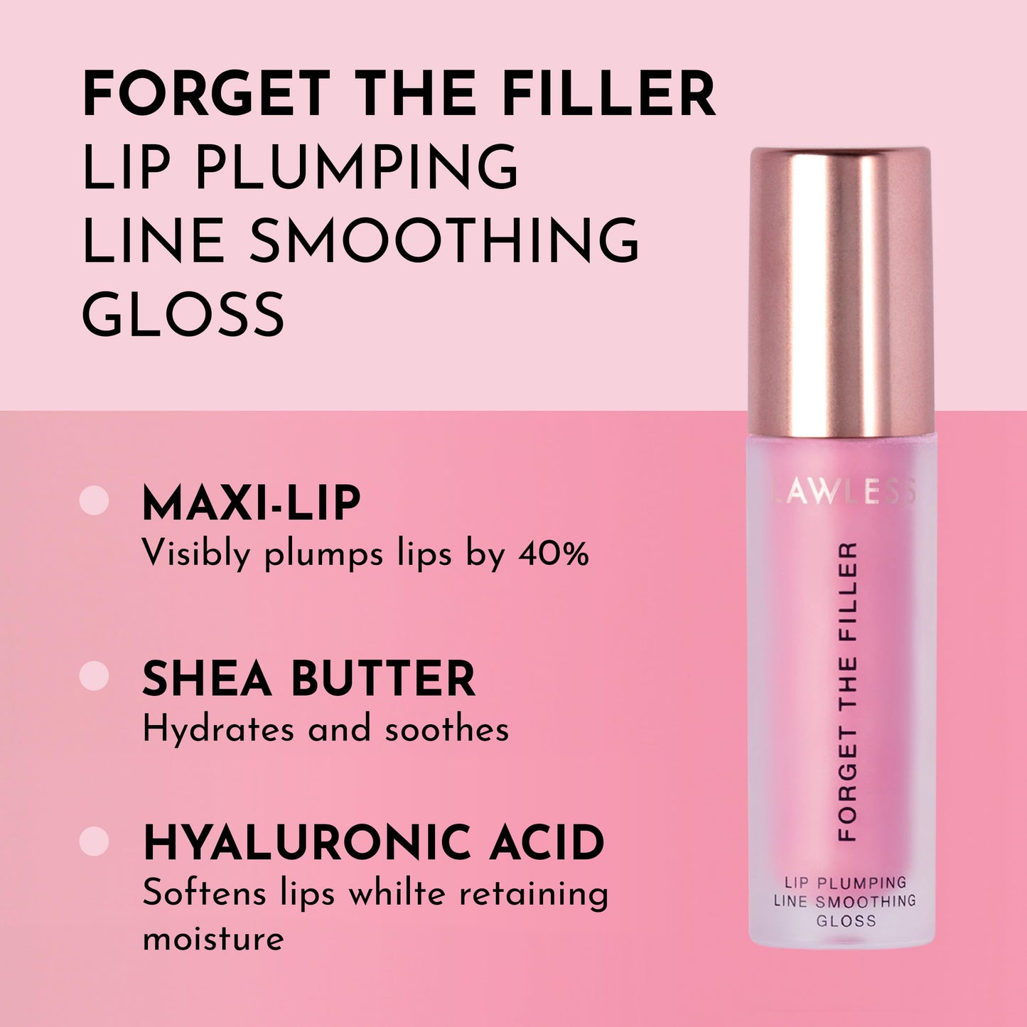 Lawless Forget the Filler Lip Plumping Line Smoothing Gloss - Daisy Girl - Premium Volumizing Lip Gloss with Natural Ingredients Designed to Plump Beauty & Personal Care LAWLESS