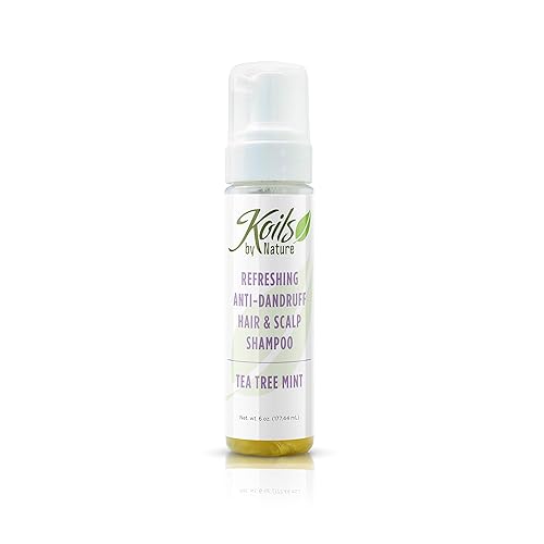 Koils by Nature Refreshing Anti Dandruff Shampoo Tea Tree Mint | 6oz | Relieves Itchy Scalp, Moisturizes Hair & Promotes Hair Growth Beauty & Personal Care Koils by Nature