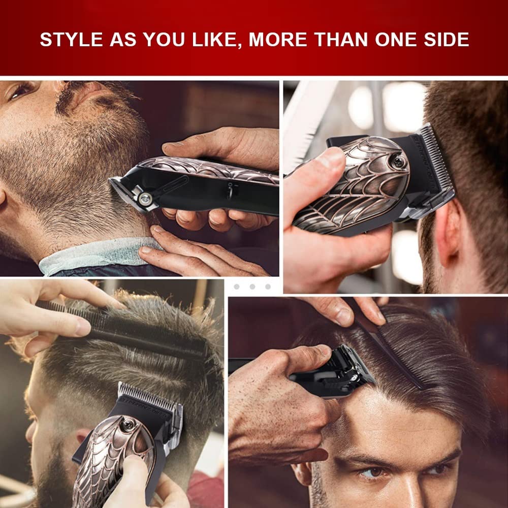 GLESVOWIO Pro Hair Clipper Professional Barber Clippers Home Cutting Machine with LCD Display Adjustable Cone Rod Trimmer for Men Grooming Kit Beauty and Personal Care GLESVOWIO
