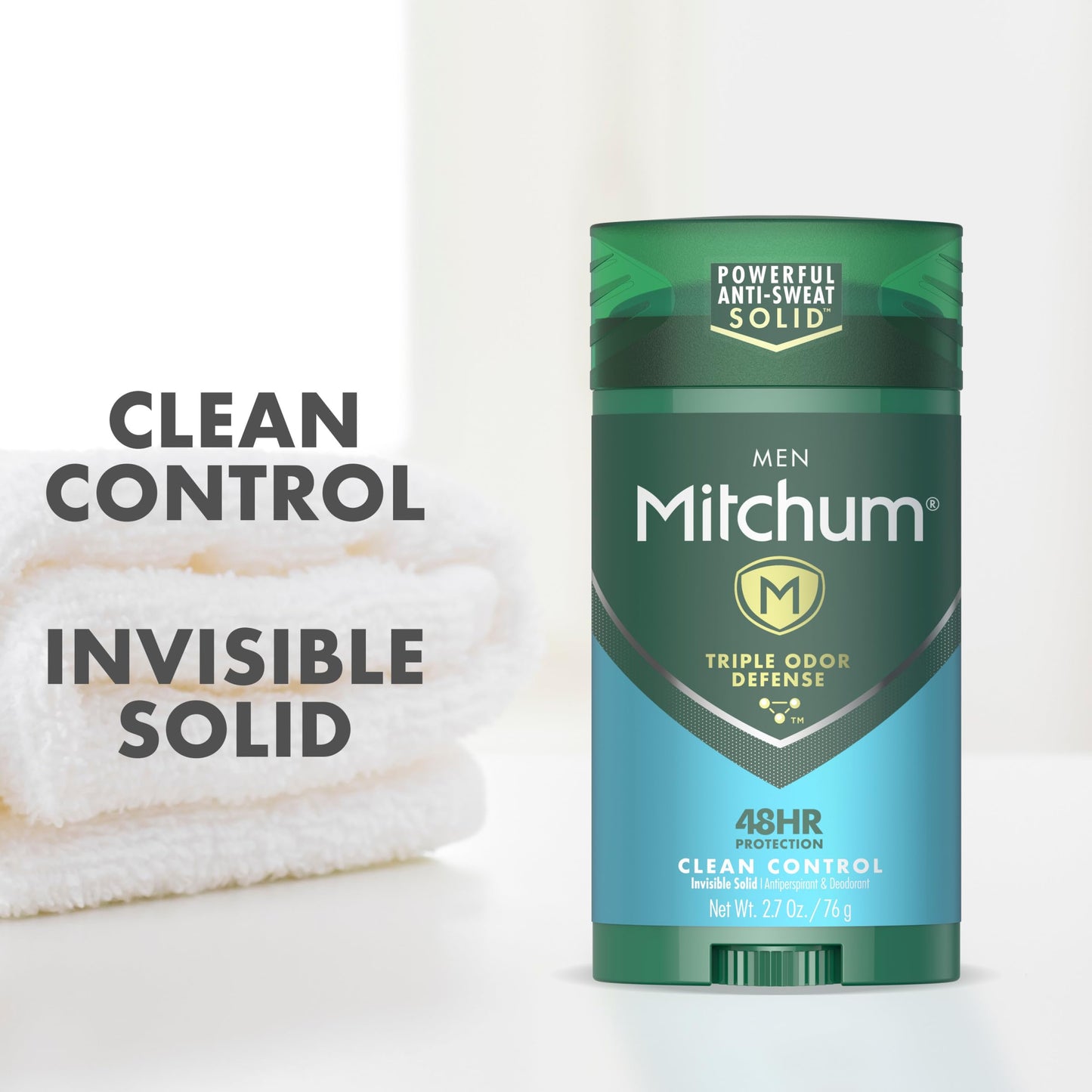 Mitchum Men Advanced Control, Clean Control Invisible Solid 2.7 oz (Pack of 6) Beauty & Personal Care Mitchum
