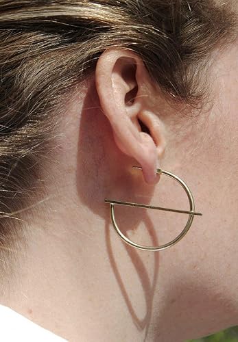 DoubleNine Hoop Earrings Boho Circle Silver Geometric Earrings Stud Wedding Bridal Jewelry for Women Girls (silver) Beauty & Personal Care Doubnine